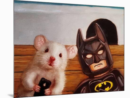 Selfie with Batman-Lucia Heffernan-Mounted Art Print