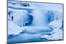 Selfoss in winter, Vatnajokull National Park, Iceland-David Noton-Mounted Photographic Print