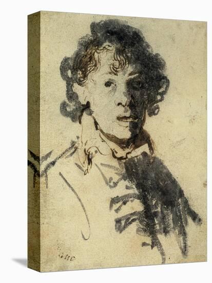 Selfportrait with Mouth Open-Rembrandt van Rijn-Stretched Canvas