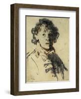 Selfportrait with Mouth Open-Rembrandt van Rijn-Framed Giclee Print