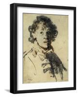 Selfportrait with Mouth Open-Rembrandt van Rijn-Framed Giclee Print