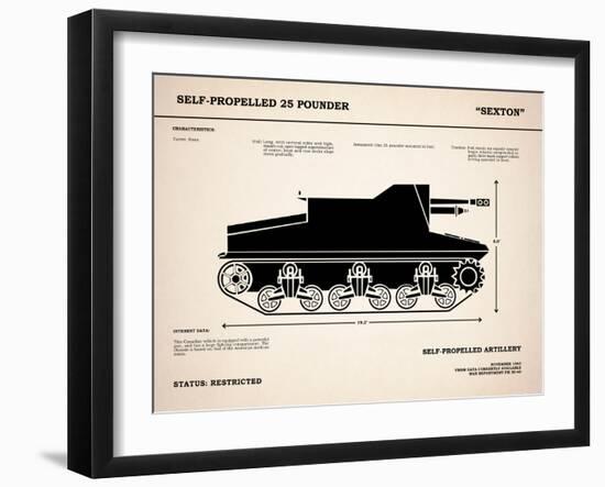 SelfPropelled 25Pounder Sexton-Mark Rogan-Framed Art Print