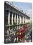 Selfridges and Old Routemaster Bus before They Were Withdrawn, Oxford Street, London, England-Rawlings Walter-Stretched Canvas