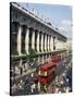 Selfridges and Old Routemaster Bus before They Were Withdrawn, Oxford Street, London, England-Rawlings Walter-Stretched Canvas