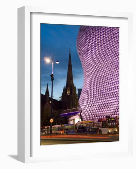 Selfridges and St. Martins Church at Dusk, Birmingham, England, United Kingdom, Europe-Charles Bowman-Framed Photographic Print