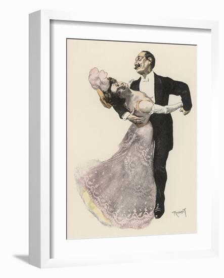 Seligkeit! (Bliss!) a Couple Lose Themselves in the Rapture of the Dance-Ferdinand Von Reznicek-Framed Art Print