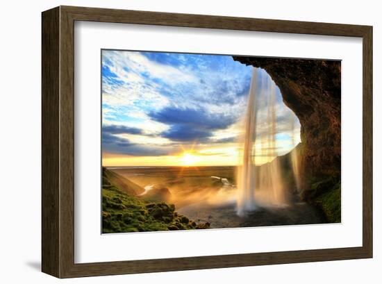 Seljalandfoss Waterfall Iceland-null-Framed Art Print