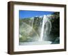 Seljalandsfoss Waterfall and Rainbow, Southern Area, Iceland, Polar Regions-Simon Harris-Framed Photographic Print