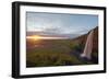 Seljalandsfoss Waterfall at Sunset, Southern Region, Iceland, Polar Regions-Christian Kober-Framed Photographic Print