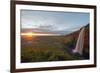 Seljalandsfoss Waterfall at Sunset, Southern Region, Iceland, Polar Regions-Christian Kober-Framed Photographic Print