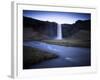 Seljalandsfoss Waterfall Captured at Dusk Using Long Exposure to Record Water Movement, Iceland-Lee Frost-Framed Photographic Print