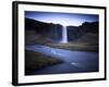 Seljalandsfoss Waterfall Captured at Dusk Using Long Exposure to Record Water Movement, Iceland-Lee Frost-Framed Photographic Print