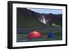 Seljalandsfoss Waterfall Lit Up at Night, Southern Region, Iceland, Polar Regions-Christian Kober-Framed Photographic Print