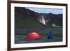 Seljalandsfoss Waterfall Lit Up at Night, Southern Region, Iceland, Polar Regions-Christian Kober-Framed Photographic Print