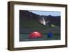 Seljalandsfoss Waterfall Lit Up at Night, Southern Region, Iceland, Polar Regions-Christian Kober-Framed Photographic Print