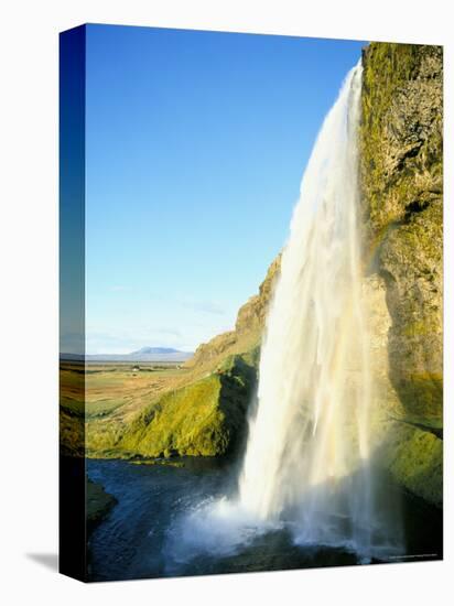 Seljalandsfoss Waterfall, Southern Area, Iceland, Polar Regions-Simon Harris-Stretched Canvas