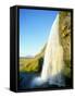 Seljalandsfoss Waterfall, Southern Area, Iceland, Polar Regions-Simon Harris-Framed Stretched Canvas