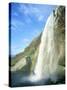 Seljalandsfoss Waterfall, Southern Area, Iceland, Polar Regions-Simon Harris-Stretched Canvas