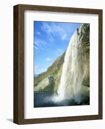 Seljalandsfoss Waterfall, Southern Area, Iceland, Polar Regions-Simon Harris-Framed Photographic Print