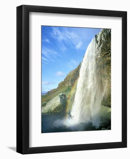 Seljalandsfoss Waterfall, Southern Area, Iceland, Polar Regions-Simon Harris-Framed Photographic Print