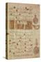 Seljuk Style Koran with Coloured Inscriptions and Decorative Counting Medallions in the Margins-null-Stretched Canvas