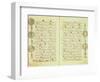 Seljuk Style Koran with Illuminated Sunburst Marks and Small Trees in the Margin-null-Framed Giclee Print