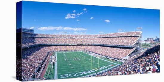 Sell-Out Crowd at Mile High Stadium, Broncos V. Rams, Denver, Colorado-null-Stretched Canvas