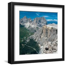 Sella Langkofel and Plattkofel-null-Framed Art Print