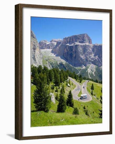 Sella Pass, Trento and Bolzano Provinces, Italian Dolomites, Italy, Europe-Frank Fell-Framed Photographic Print