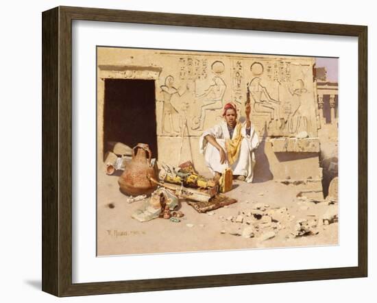 Seller of Artefacts, Dated 1885-Raphael Von Ambros-Framed Giclee Print