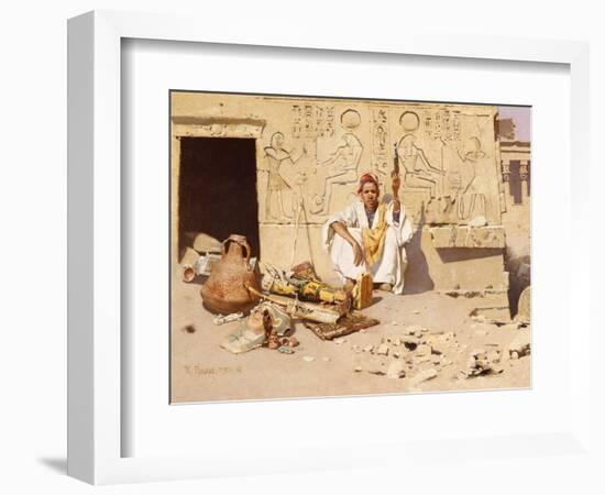 Seller of Artefacts, Dated 1885-Raphael Von Ambros-Framed Giclee Print