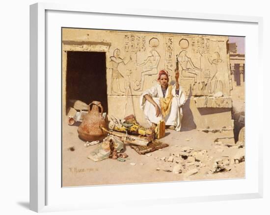 Seller of Artefacts, Dated 1885-Raphael Von Ambros-Framed Giclee Print