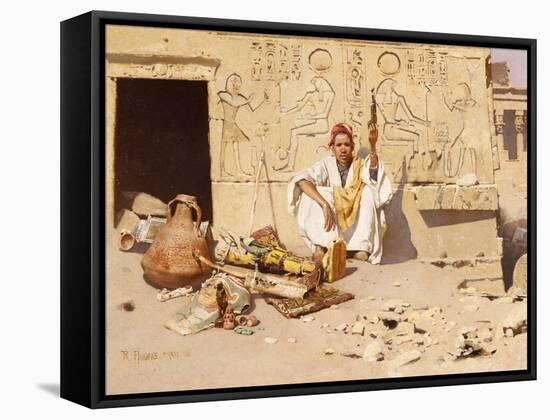 Seller of Artefacts, Dated 1885-Raphael Von Ambros-Framed Stretched Canvas