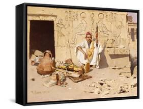 Seller of Artefacts, Dated 1885-Raphael Von Ambros-Framed Stretched Canvas