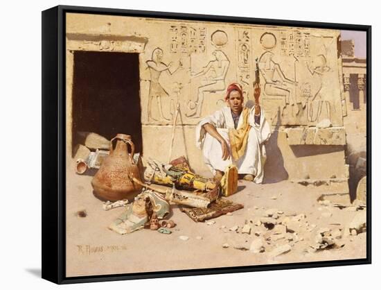 Seller of Artefacts, Dated 1885-Raphael Von Ambros-Framed Stretched Canvas