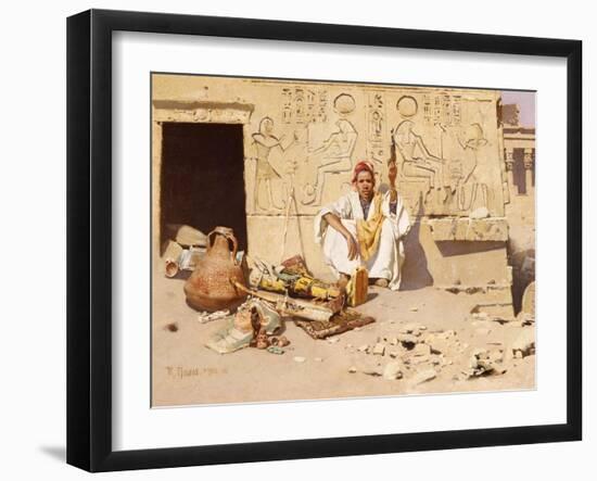 Seller of Artefacts, Dated 1885-Raphael Von Ambros-Framed Giclee Print