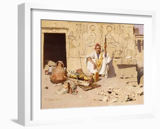 Seller of Artefacts, Dated 1885-Raphael Von Ambros-Framed Giclee Print