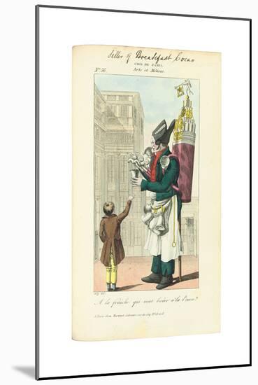 Seller of Breakfast Cocoa, C. 1813-Adrien Joly-Mounted Giclee Print