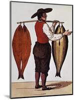 Seller of Smoked Salmon, Print, France, 19th Century-null-Mounted Giclee Print