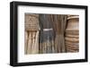 Selling brooms and baskets in Bhaktapur Durbar Square, Bhaktapur, Nepal-Keren Su-Framed Photographic Print