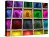 Selling Color Powder at Market, Pushkar, Rajasthan, India-Keren Su-Stretched Canvas