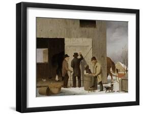 Selling Corn, Settling the Bill, 1852-George Henry Durrie-Framed Giclee Print