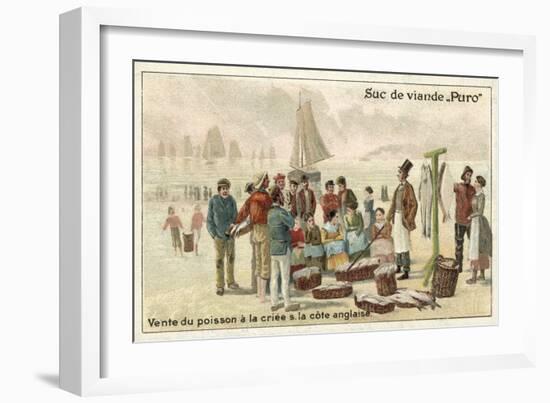 Selling Fish at Auction on the English Coast-null-Framed Giclee Print