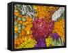 Selling Flowers for Diwali, Festival of Lights, Varanasi, India-Keren Su-Framed Stretched Canvas