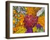 Selling Flowers for Diwali, Festival of Lights, Varanasi, India-Keren Su-Framed Premium Photographic Print