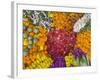 Selling Flowers for Diwali, Festival of Lights, Varanasi, India-Keren Su-Framed Photographic Print