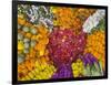 Selling Flowers for Diwali, Festival of Lights, Varanasi, India-Keren Su-Framed Photographic Print