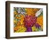 Selling Flowers for Diwali, Festival of Lights, Varanasi, India-Keren Su-Framed Photographic Print