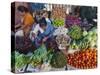 Selling Fruit in Local Market, Goa, India-Keren Su-Stretched Canvas