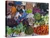 Selling Fruit in Local Market, Goa, India-Keren Su-Stretched Canvas